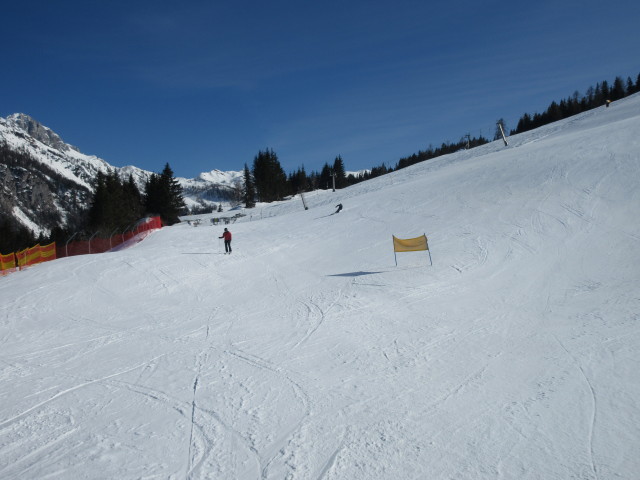 Leitern-Abfahrt, im Hintergrund der 1-SL Eggerboden (vorne) und der 1-SL Schlanitzer Alm