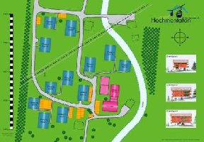 Übersichtplan über die gesamte Anlage, zu erkennen die freie Schneise, über die die 8 EUB Schafberg veräuft