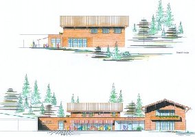 Ansicht der Ferienhäuser