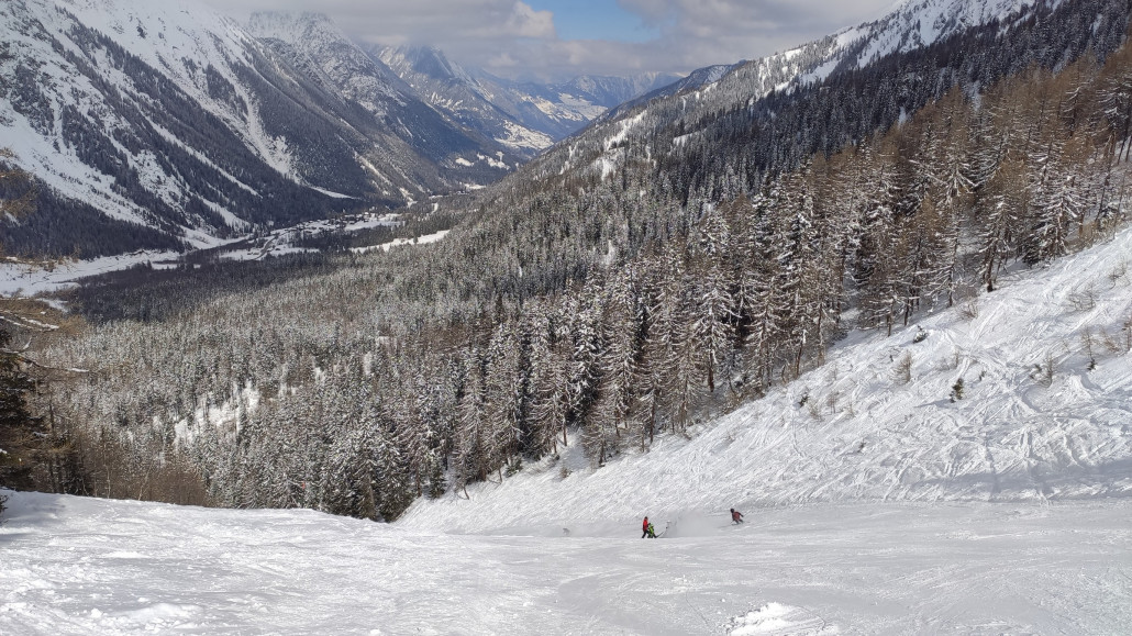 La Fouly, schwarze Piste links