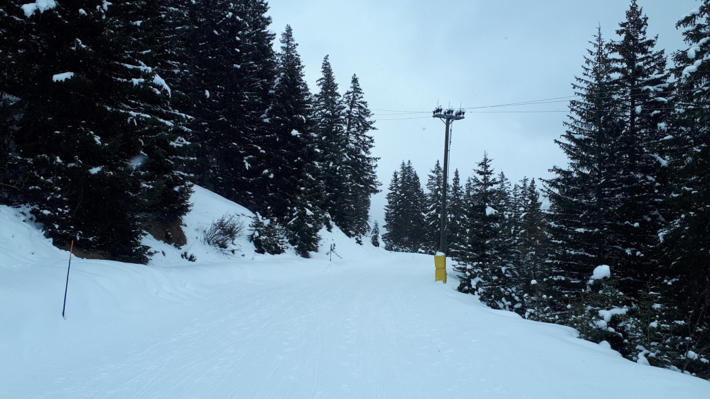 Der Ziehweg 13b von der Talstation weg ist gut fahrbar und man muss kaum schieben.