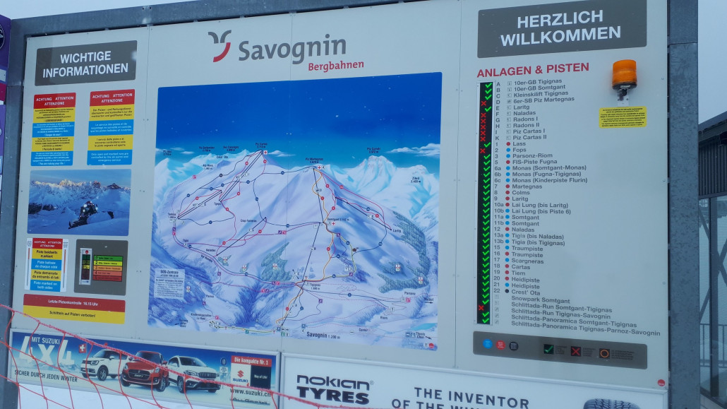 Und in der Tat: Ich war in der letzen Fahrt drin. Es hat einem fast die Skier vom Fuß weggeblasen. Aber dann hatte man einigstens noch ein Erlebnis! Und jetzt ist oben alles zu.