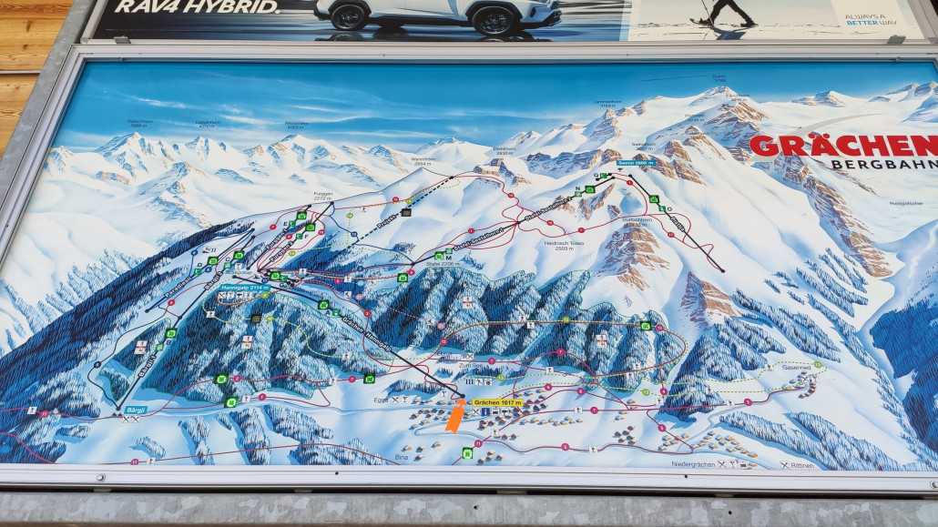 Pistenplan mit Liftprojekt