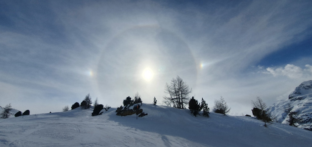 "Halo" auf der Hahnensee Abfahrt