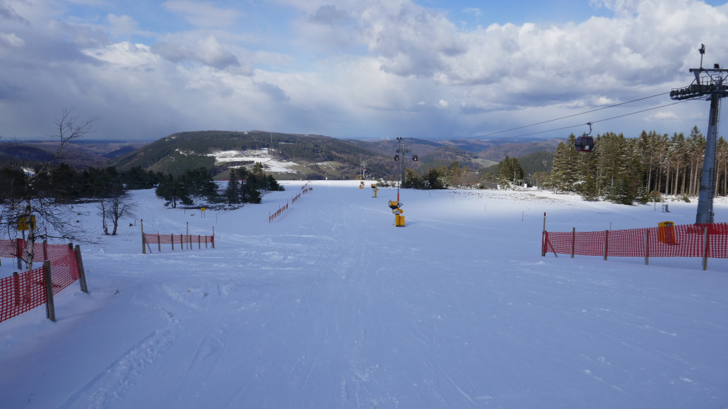 An der Ettelsberg EUB wo der Schnee toll war und sogar noch ein wenig Powder von der Nacht lag