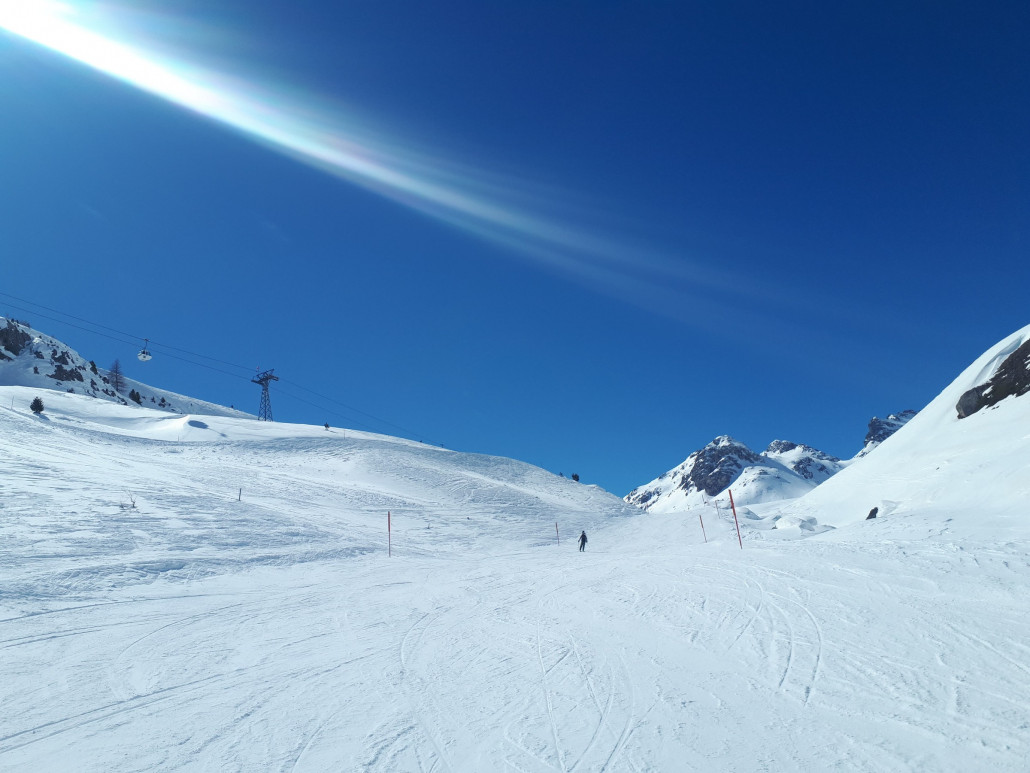 Auch die Talabfahrt nach Celerina war um 14 Uhr noch top in Schuss.