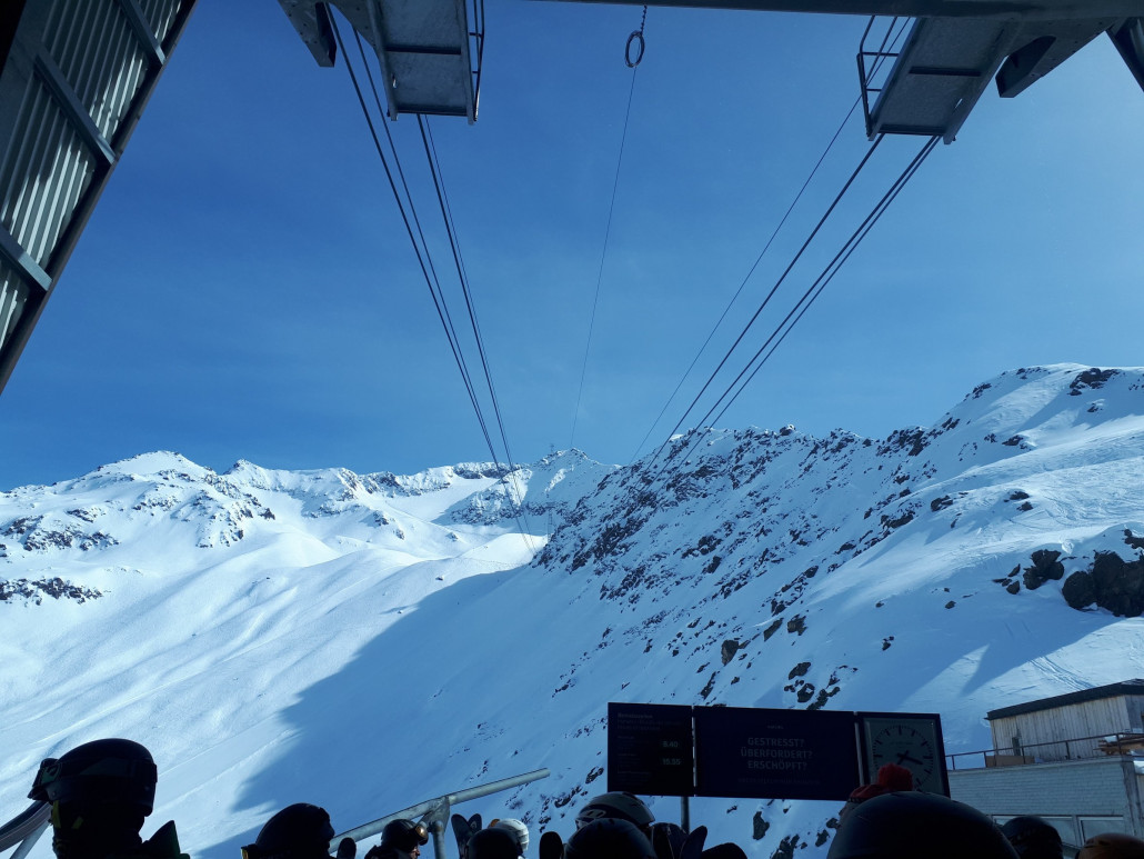 Higlight des Tages, mit der Pendelbahn auf den Gemsstock