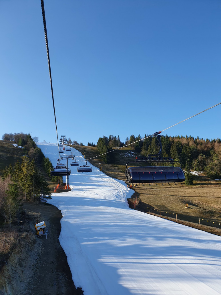 Piste am K1 um 8:50 Uhr