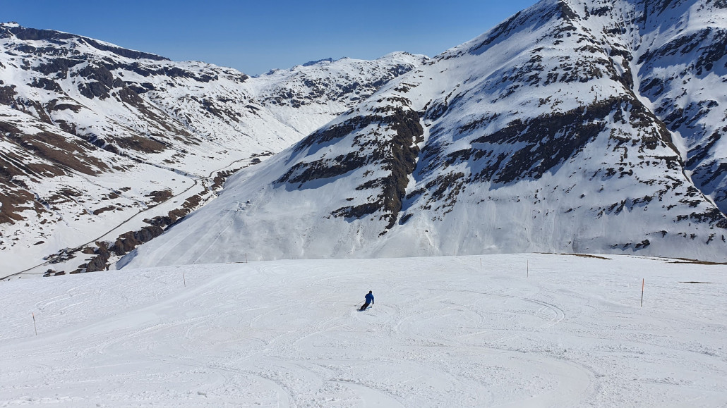 linke Piste, oberer Bereich