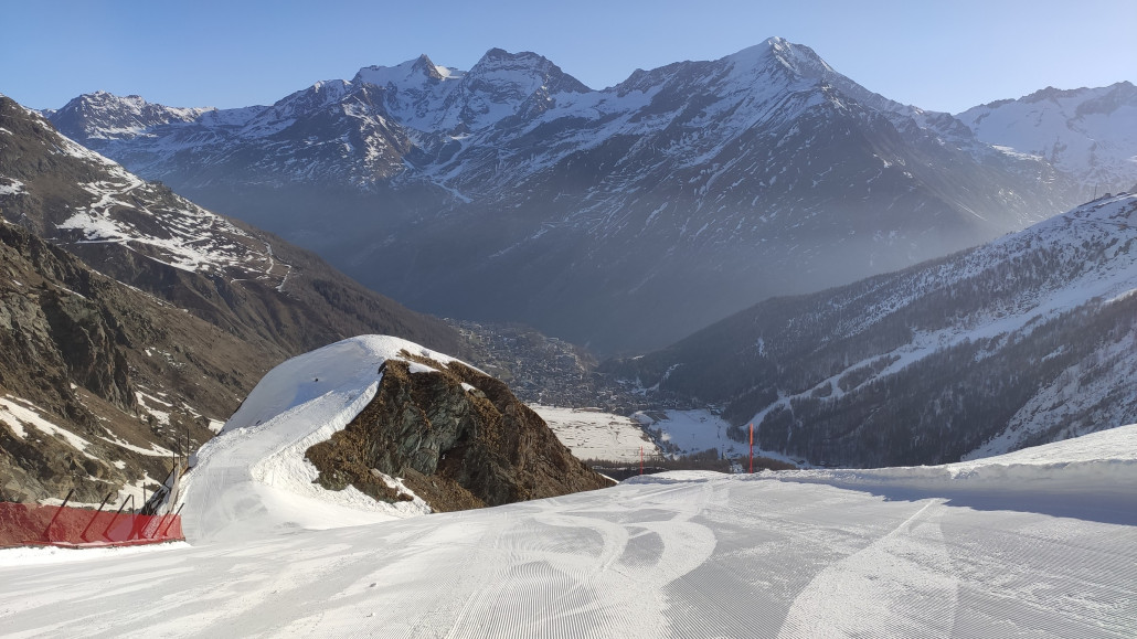 Spielboden-Abfahrt am morgen