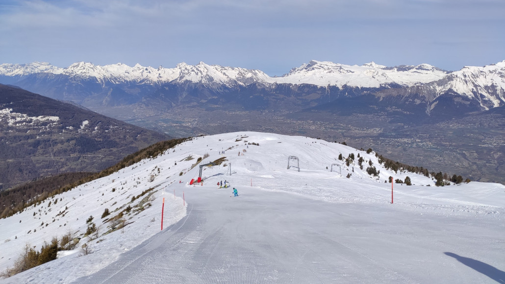 Piste zur Bergstation vom Tellerlift