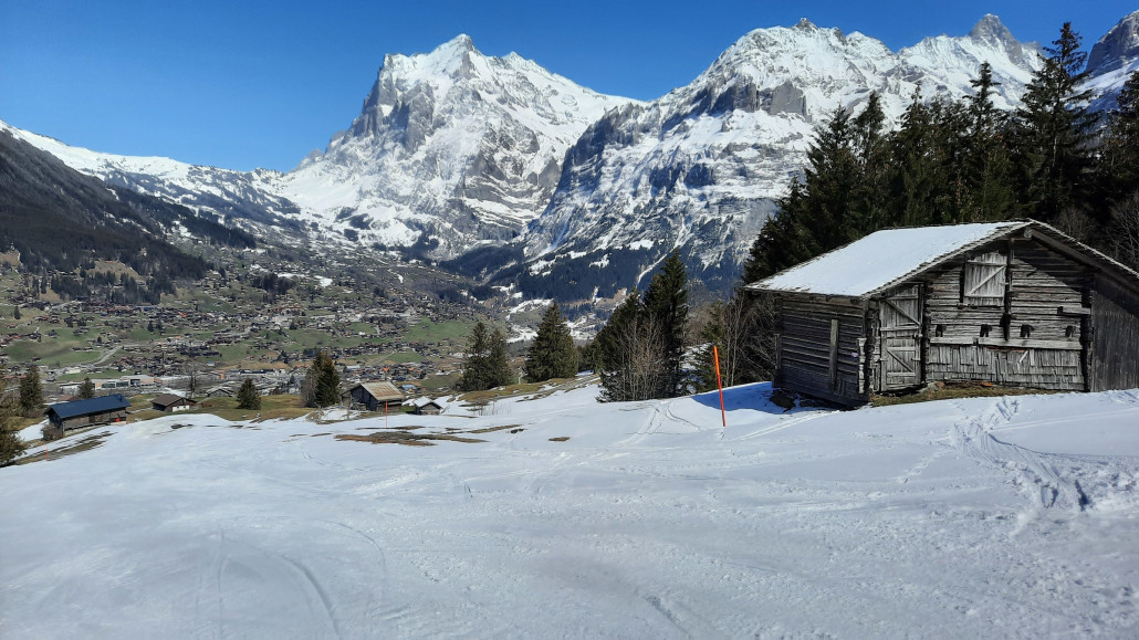 Tschuggenpiste geschlossen,aber bis Aspen noch gut fahrbar
