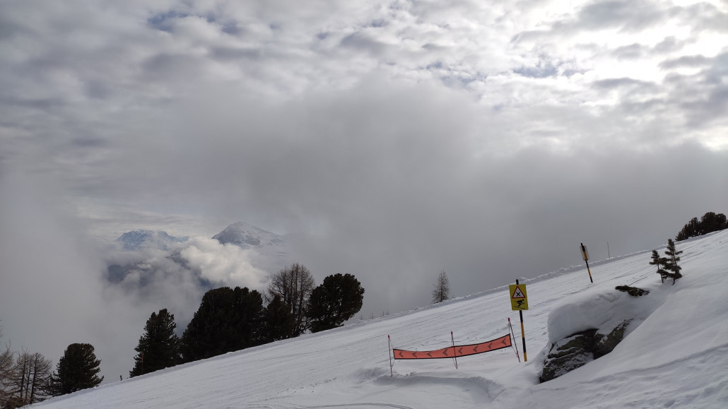 Piste nach Sigeroulaz am Morgen