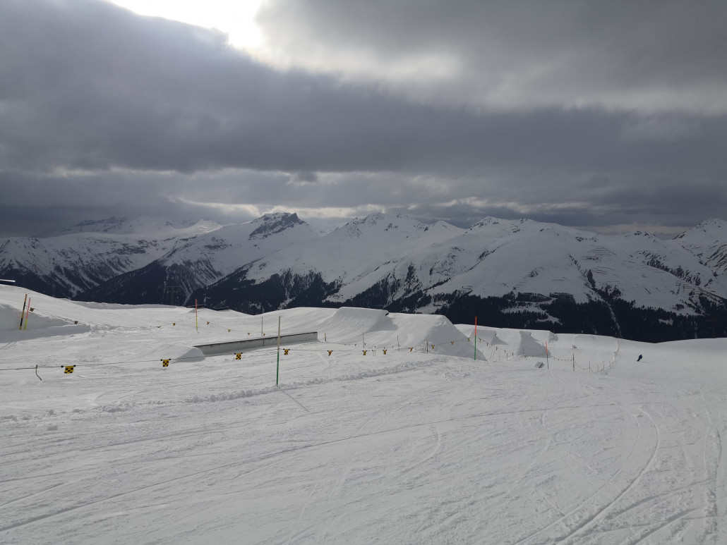 Jatzpark in tollem Zustand um 17:48 Uhr, noch vor der letzten Pistenkontrolle ;)