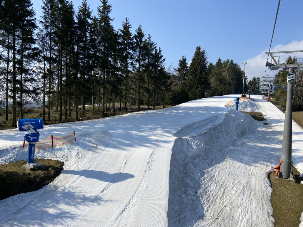 Schneereserven sind dort vorhanden