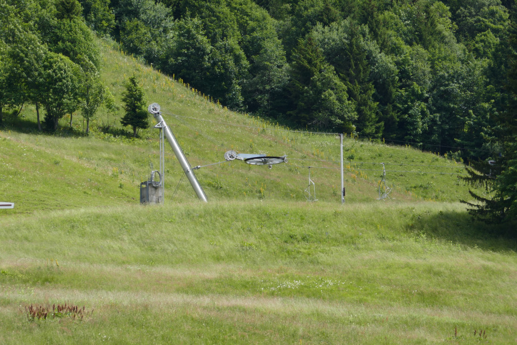 Bergstation mit fliegender Umlenkscheibe
