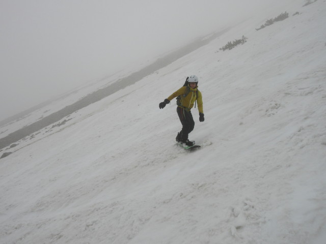 Die Breite Ries kann auch mit dem Snowboard befahren werden (1.460 m)