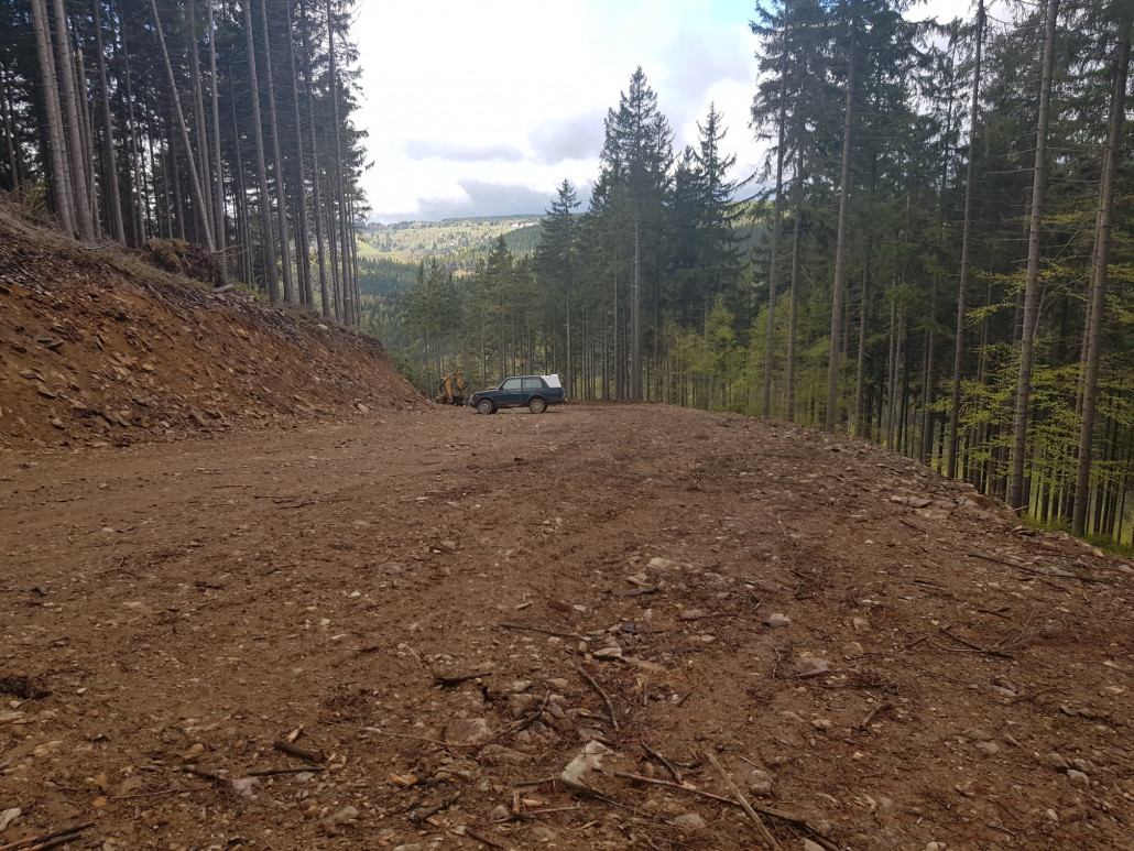 Vor der Kurve ( von oben gesehen )