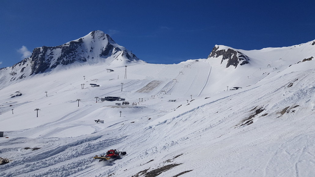 Mächtiges Schneedepot