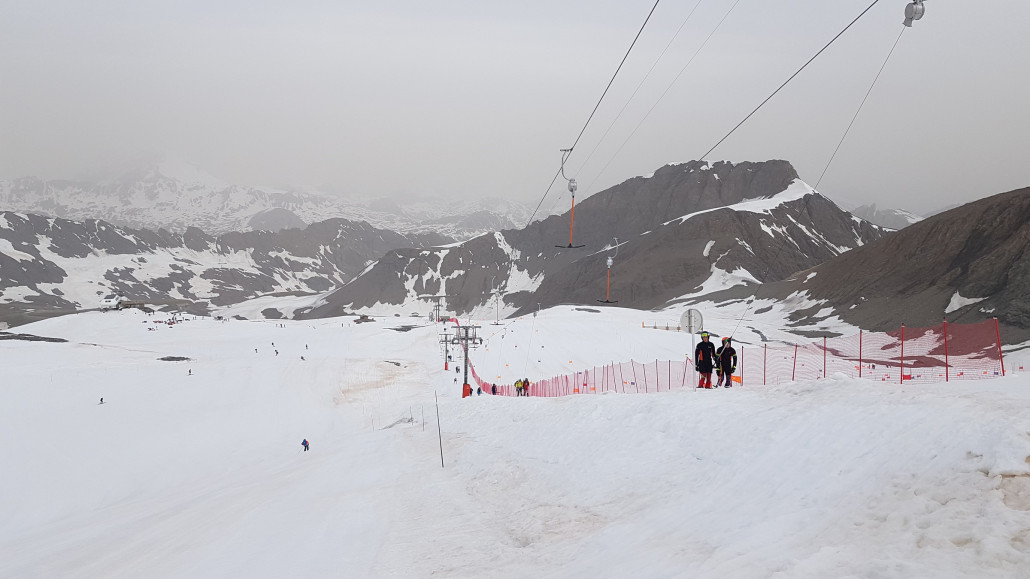 Sehr sandig-diesig am Morgen