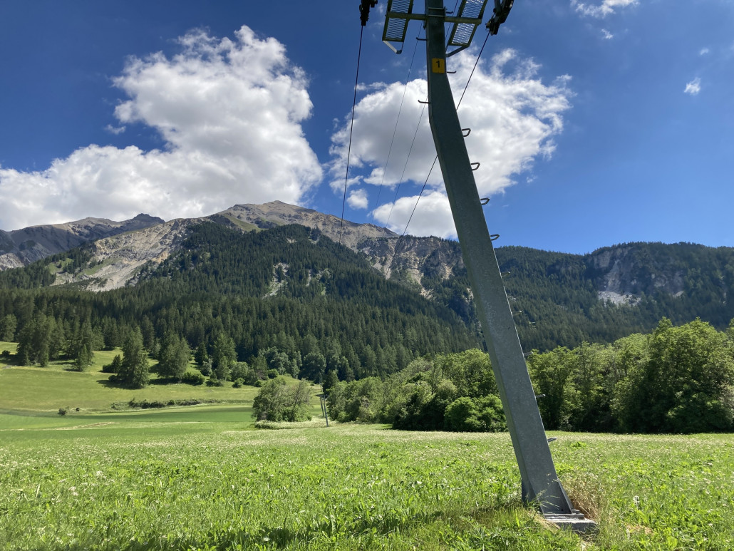 Skilift Lantsch im Sommerschlaf