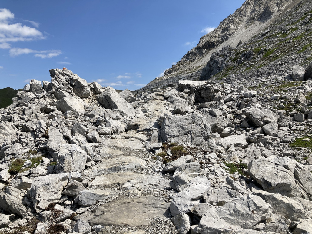 The Great White. Rückblick auf einen steilen und verblockten Abschnitt.