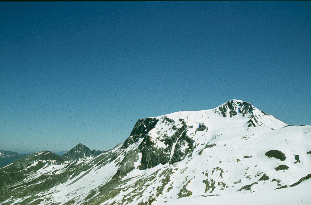 Blick in Richtung des Berges, den ich nicht benennen und verorten kann ;). EDIT: Dank an kaldini - das ist der Hohe Riffler, 3.168 m.