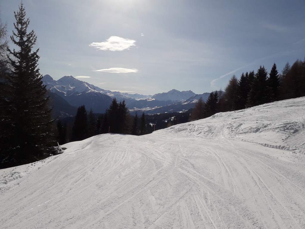 Pistenverlauf im Winter (13.2.2020), jedoch nicht exakt gleicher Standort wie oben