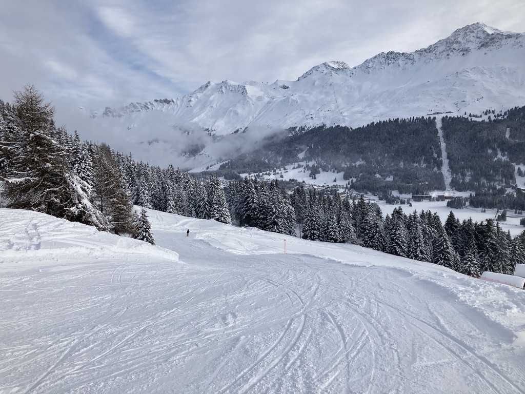 Piste 54: Ähnlicher Fotoort wie im Februar 2020, aber eine andere Aufnahmerichtung (24.1.2021)