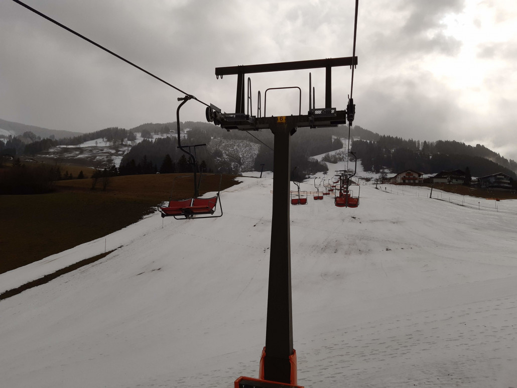 Stütze 5, derzeit in der Nähe der aktuellen Liftstation