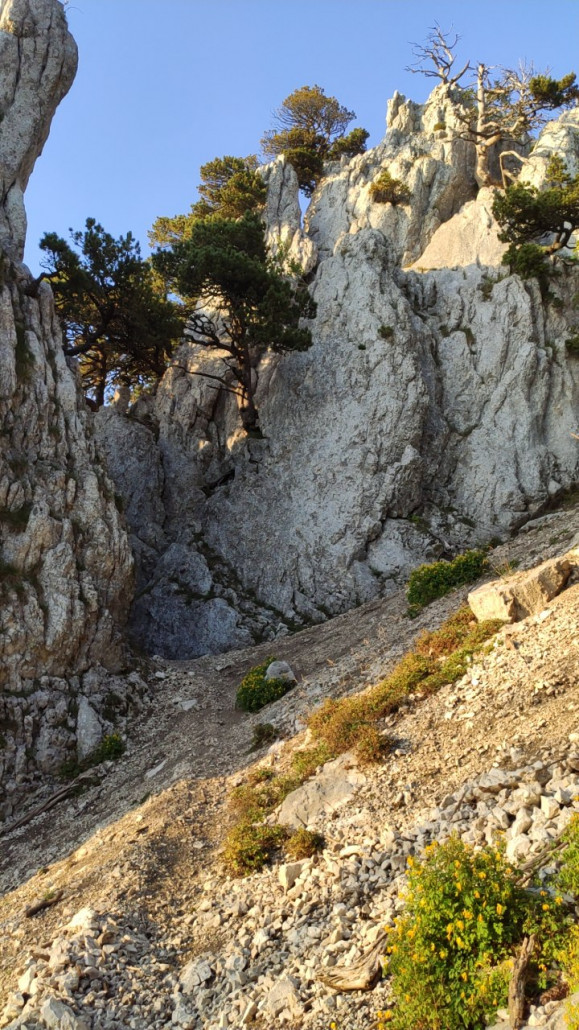 Beginn vom steilen Teil