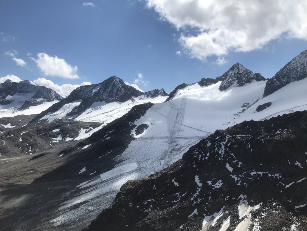 Blick auf den Daunferner, vom Aufstieg zum Daunjoch aus
