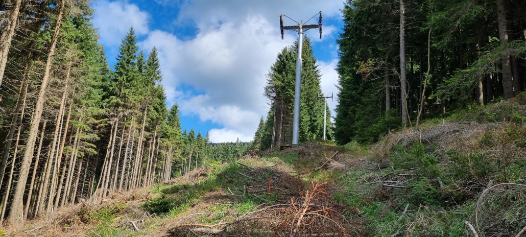 Hier werden die Reste des ESL gekreuzt, Blick zurück