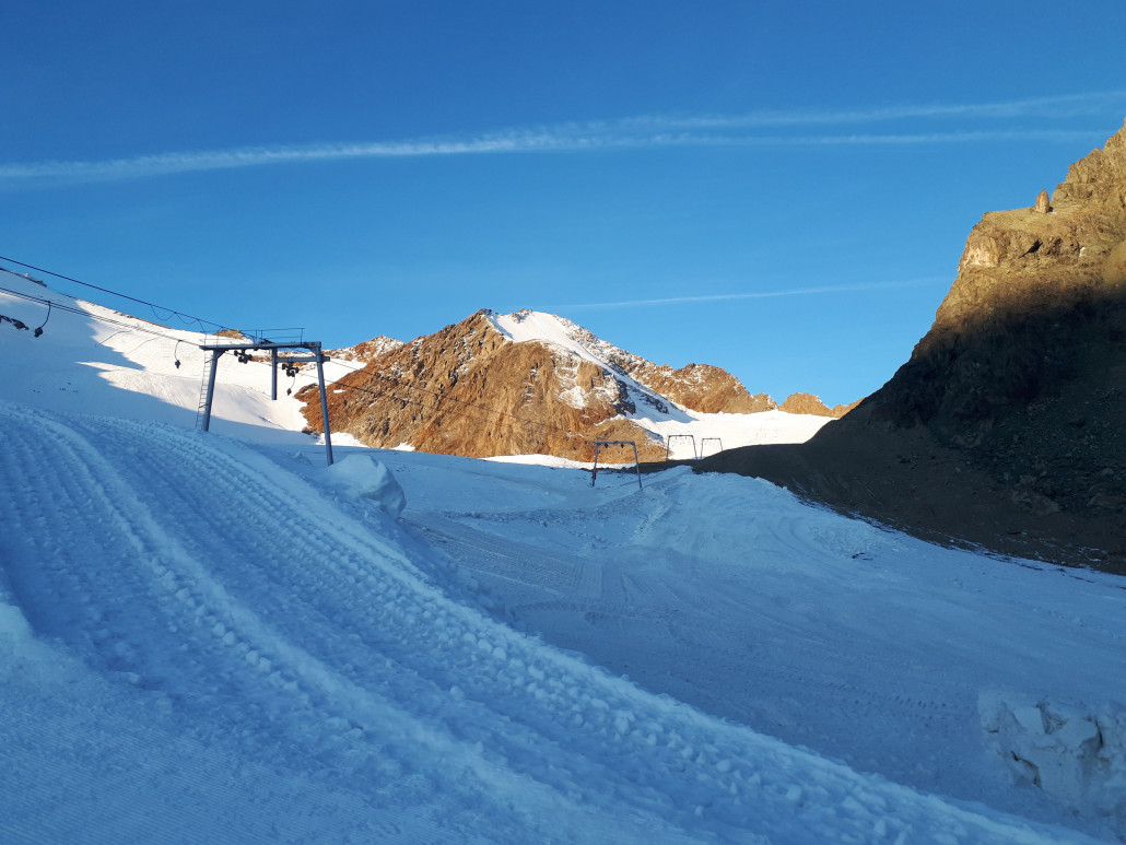 Der Schlepplift hat noch keine Piste