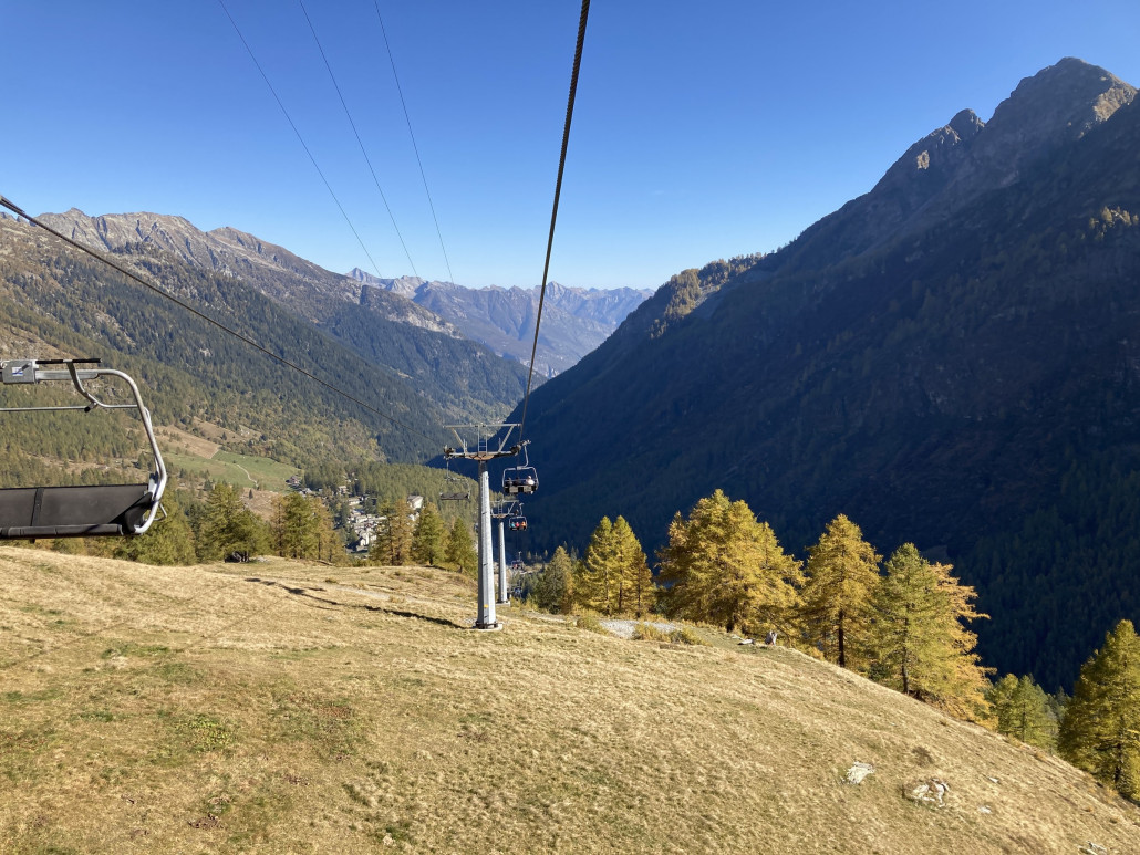 Talfahrt mit der 4KSB Ritzberg. 25 Franken für die Retourfahrt kostet das vergnügen.