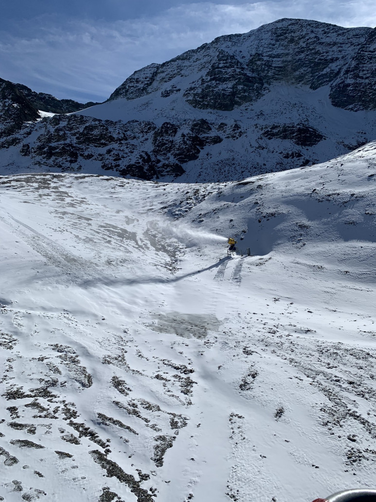 Beschneiung der 1 am Dienstag Mittag