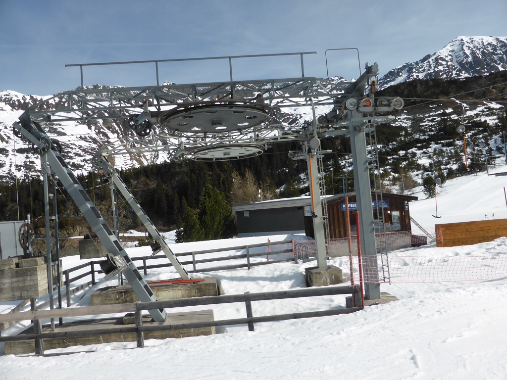 Umlenkscheiben bei den Kopsseeliften