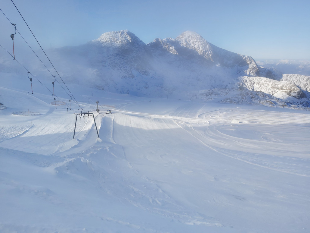 Am Austriaschartenlift sind die Pisten am schlechtesten, waren auch Kurse gesteckt und etwas Eisig.