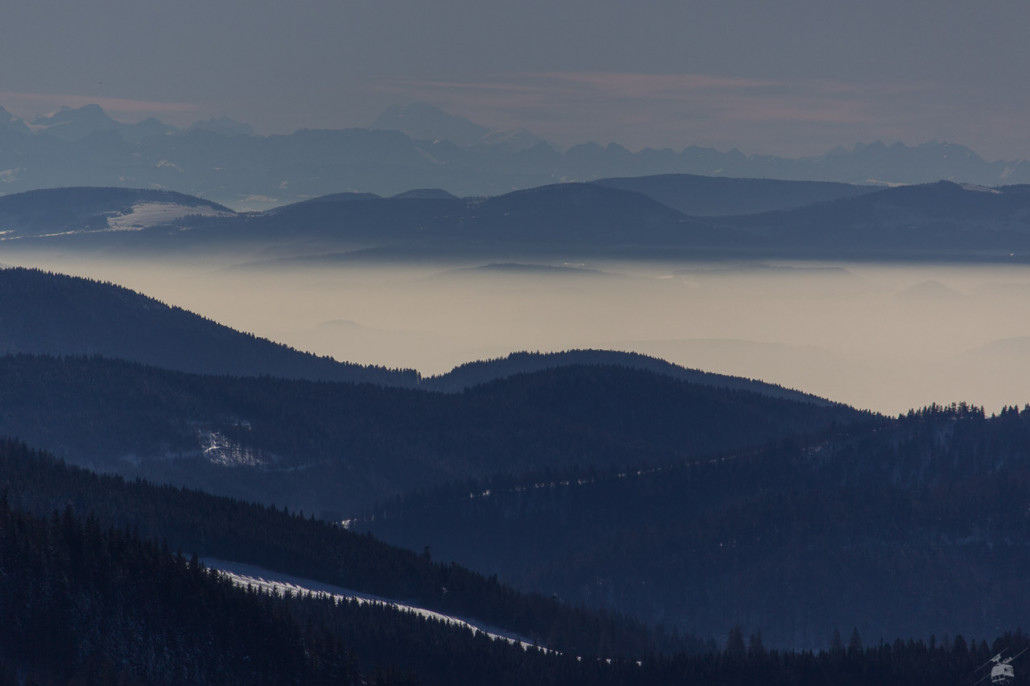 Mt. Blanc gesehen vom Feldberg (Schwarzwald) am 21.01.2017 im 300er Tele.