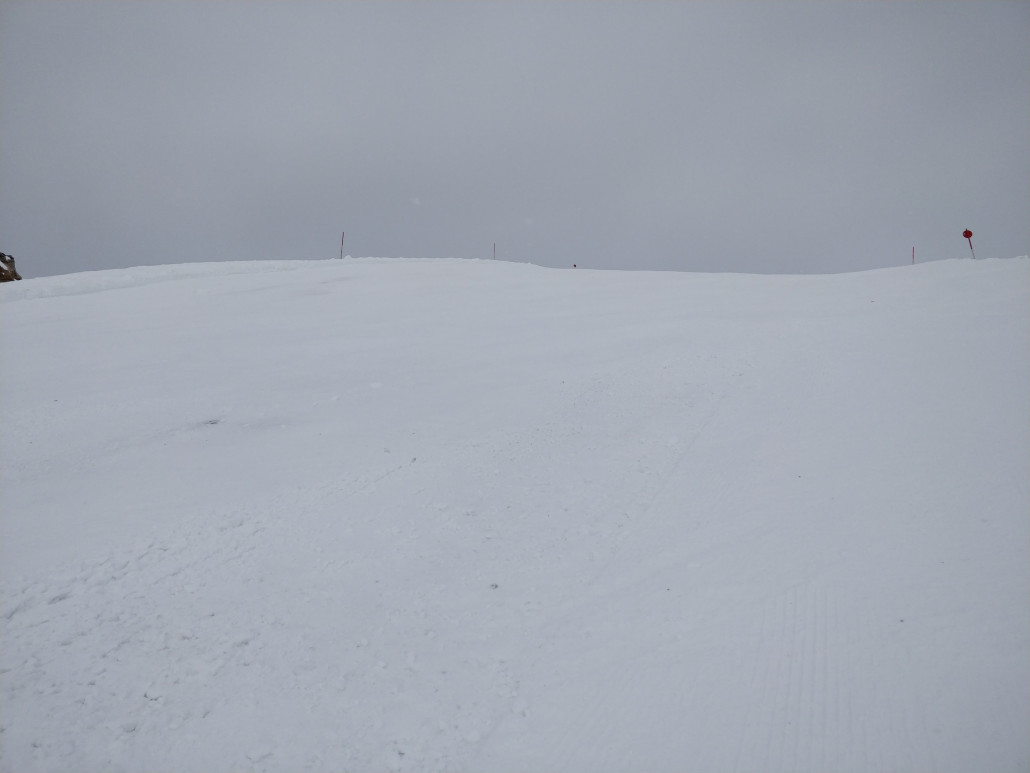 Schlegeis Piste mit dürftigen Stellen 9 18 Uhr