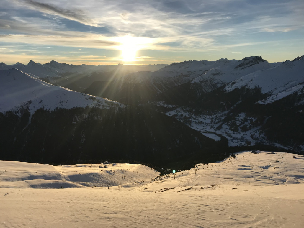 Einfach genial, dass dieses Skigebiet am Nachmittag so lange Sonne hat