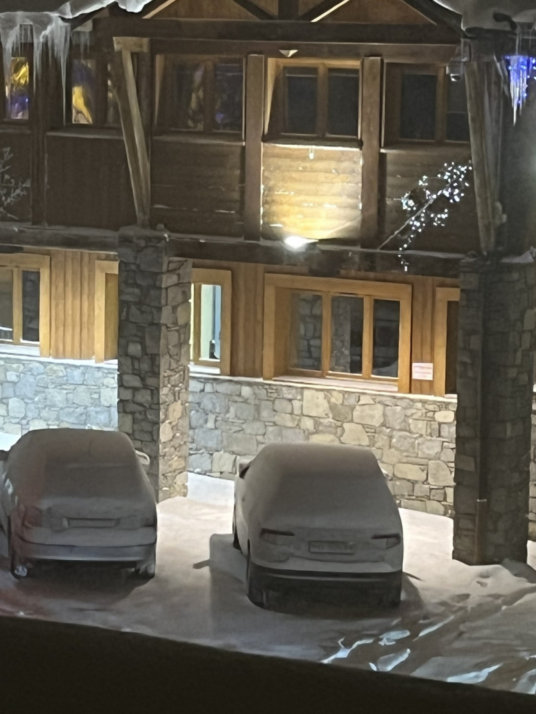 Schnee Heute gefallen auf dem Autos