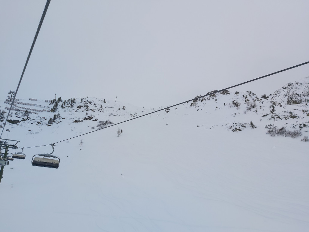 Verlockend an der Hundskogel, doch ob die Schneehöhe genügt?
