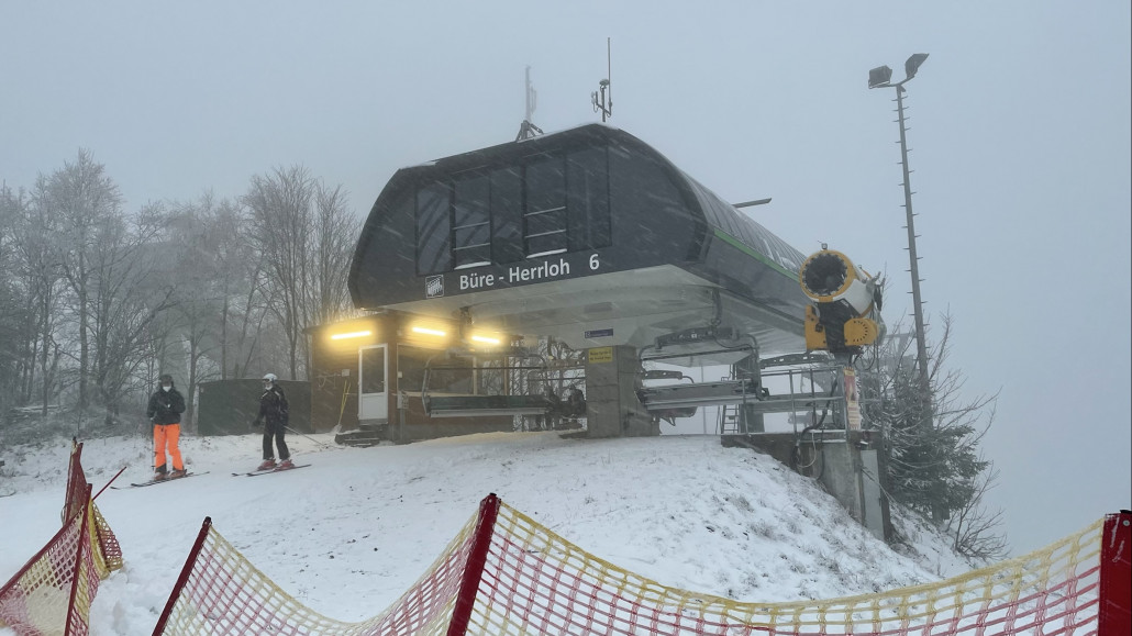 Gegen Ende des Tages fing es an, zu Schneien