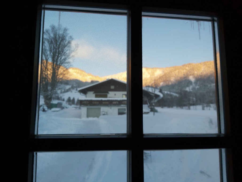 Der Blick aus dem Fenster verspricht einen schönen Vormittag.