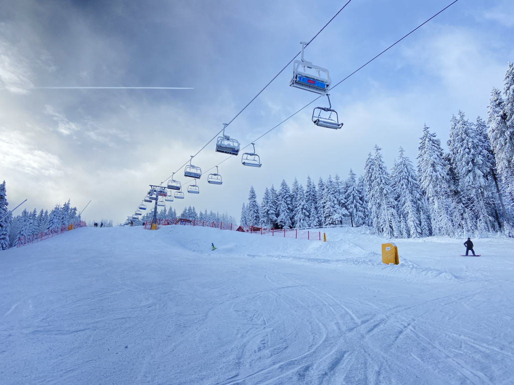 Auch der sonst problematische Steilhang der Premostena war heute tadellos