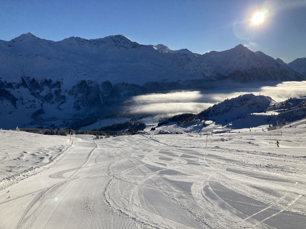 Die blaue zur Heidbüelbahn wurde zu diesem Zeitpunkt noch deutlich weniger bearbeitet.