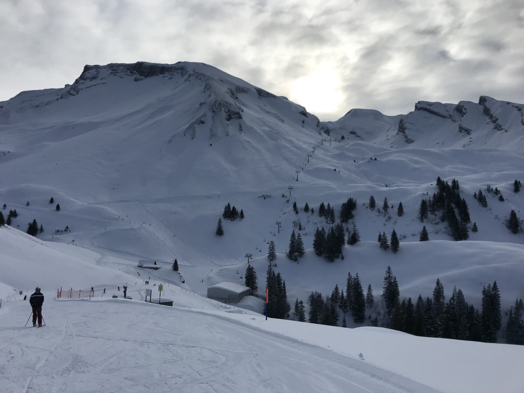 Chälen. Sogar der Schluss-Steilhang ist gemacht