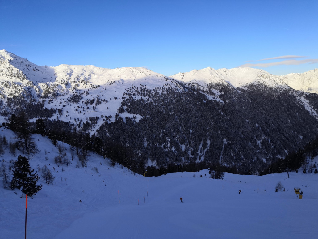 Erste Abfahrt am Combatseline