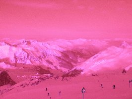 In Hintertux sehe ich alles durch die rosarote Brille...